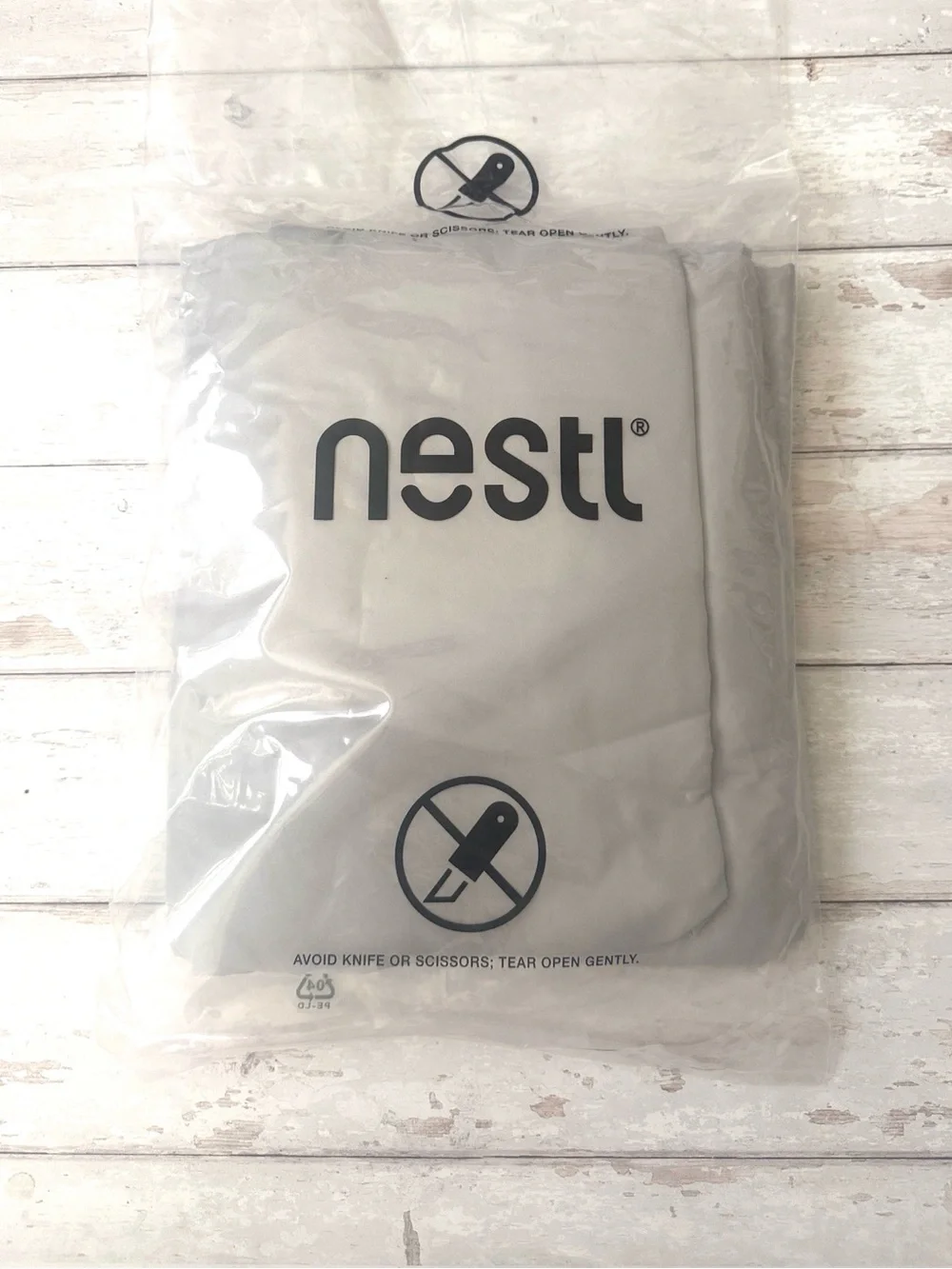 Nestl Full Bed Sheets Set Light Grey 4pc Deep Pocket Fitted Flat Pillowcases NEW